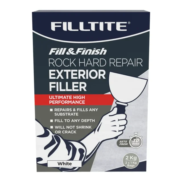 Box of Filltite rock hard repair filler 2.0kg