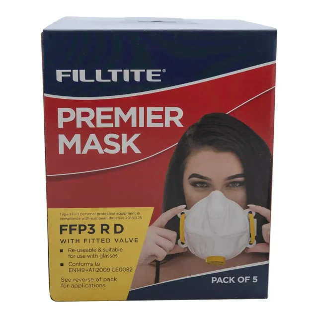 Box of 5 Filltite premier FFP3 face masks